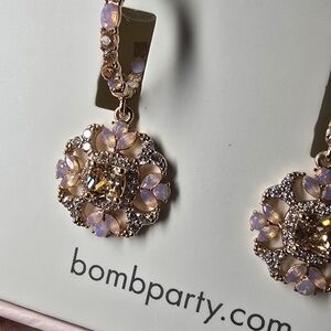 Bomb Party Gold and Purple Earrings